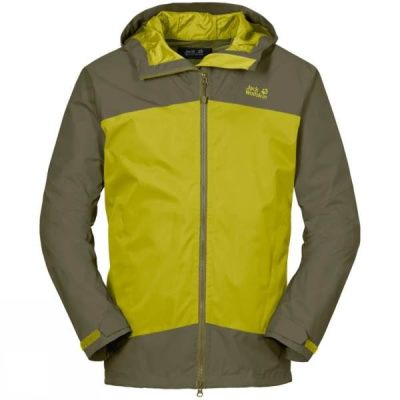 Chaquetas Jack Wolfskin Ridge Hombre - Verde Oliva / Verde - Chile ROM346892